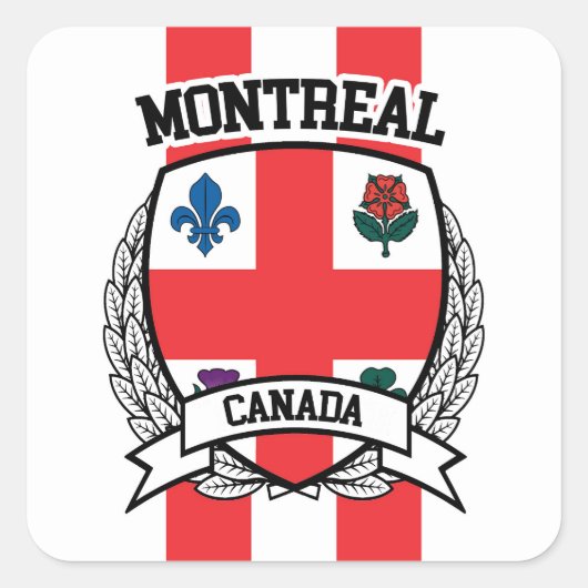 Montreal Quadratischer Aufkleber (Vorderseite)