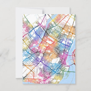 Montreal Quebec Canada City Map Postkarte