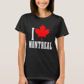 Montreal Quebec Canada Maple Leaf Kanadische Flagg T-Shirt (Vorderseite)