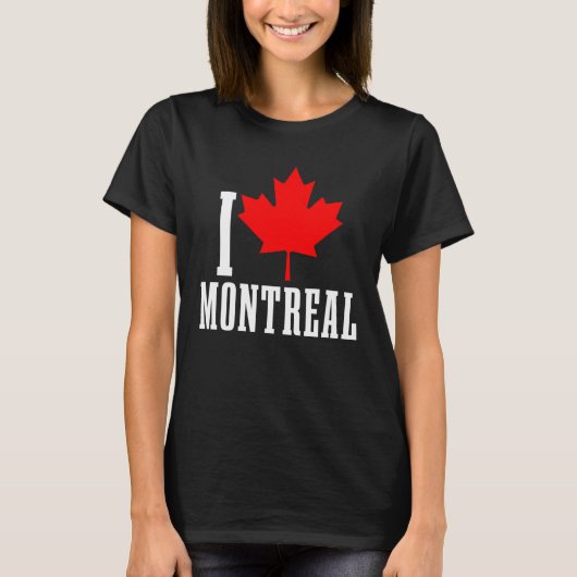 Montreal Quebec Canada Maple Leaf Kanadische Flagg T-Shirt (Vorderseite)