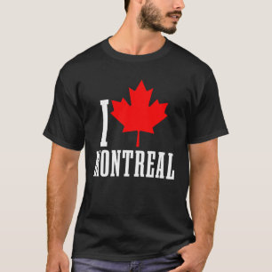 Montreal Quebec Canada Maple Leaf Kanadische Flagg T-Shirt