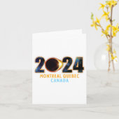 Montreal Quebec Canada Total Solar Eclipse 2024 Karte (Gelbe Blume)