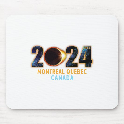 Montreal Quebec Canada Total Solar Eclipse 2024 Mousepad (Vorne)