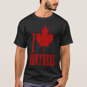 Montreal Quebec Kanada Ahornblatt Kanadische Flagg T-Shirt