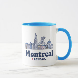 Montreal Quebec Kanada Minimalist Hübsche Skyline Tasse