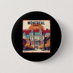 Montreal Quebec Kanada Vintage Travel Touris 1950 Button