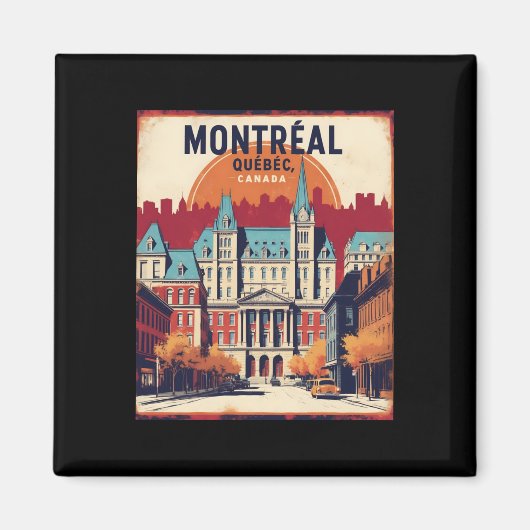 Montreal Quebec Kanada Vintage Travel Touris 1950 Magnet (Vorne)