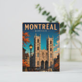 ⛪ Montreal Quebec Reise Retro 🇨🇦 Postkarte (Stehend Vorderseite)