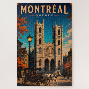 ⛪ Montreal Quebec Reise Retro 🇨🇦 Puzzle