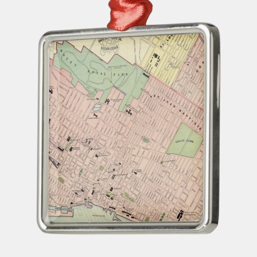 Montreal Silbernes Ornament (Links)