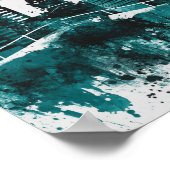 Montreal Skyline Art Poster (Ecke)