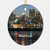 Montreal Skyline - Frohe Weihnachten Keramik Ornament (Links)