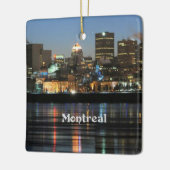 Montreal Skyline mit Weihnachtsfeier Keramikornament (Links)