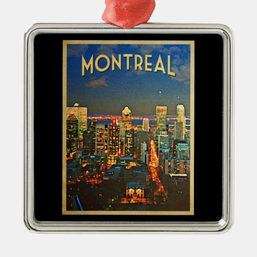 Montreal Skyline Ornament Aus Metall (Vorne)