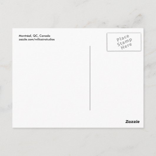 Montréal Skyline Postkarte (Rückseite)