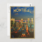 Montreal Skyline Postkarte (Vorne/Hinten)