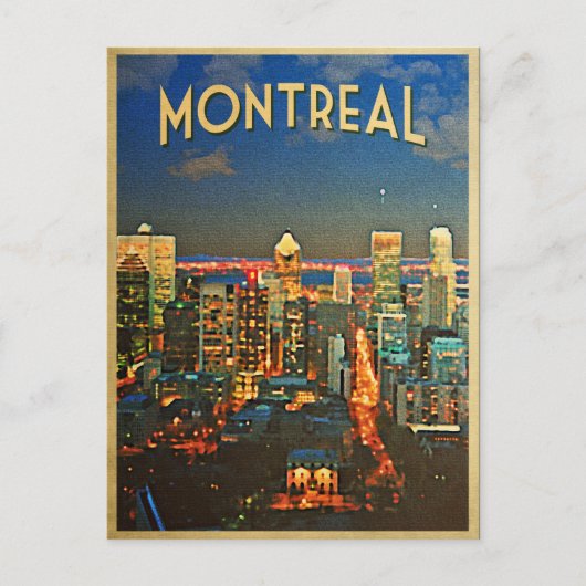 Montreal Skyline Postkarte (Vorderseite)