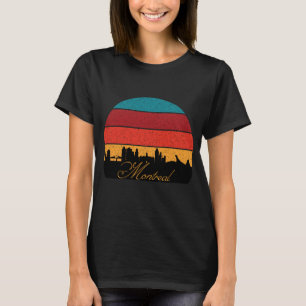 Montreal Skyline Retro Sonnenuntergang Reise T-Shirt