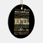 Montreal-Stadt der Kanada-Typografie-Kunst Keramikornament (Rechts)