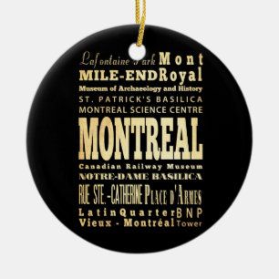 Montreal Stadt Kanada Typografie Kunst Keramikornament