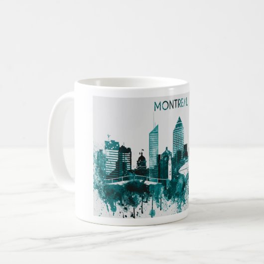 Montreal-Stadt-Skyline Kaffeetasse (Vorderseite Links)