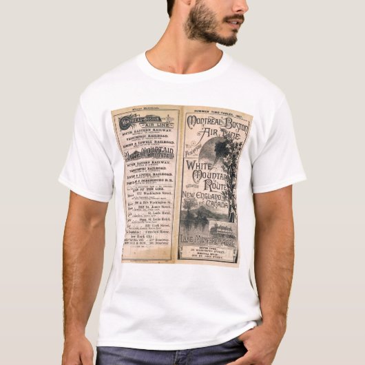 Montreal- und Boston-Luftverkehrslinie T-Shirt (Vorderseite)