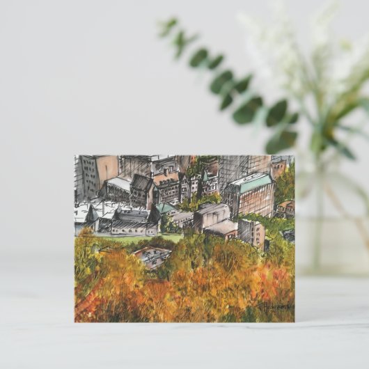 Montreal vom Berg königlich, Wasserfarbe, Postkarte (Stehend Vorderseite)