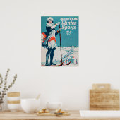 Montreal Wintersport Vintage Poster Skiing 1924 (Küche)