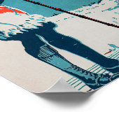 Montreal Wintersport Vintage Poster Skiing 1924 (Ecke)