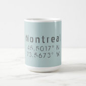 Montrealer Breitengrad und Länge Kaffeetasse (Mittel)