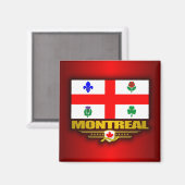 Montrealer Flagge Magnet (Vorderseite/Rückseite)
