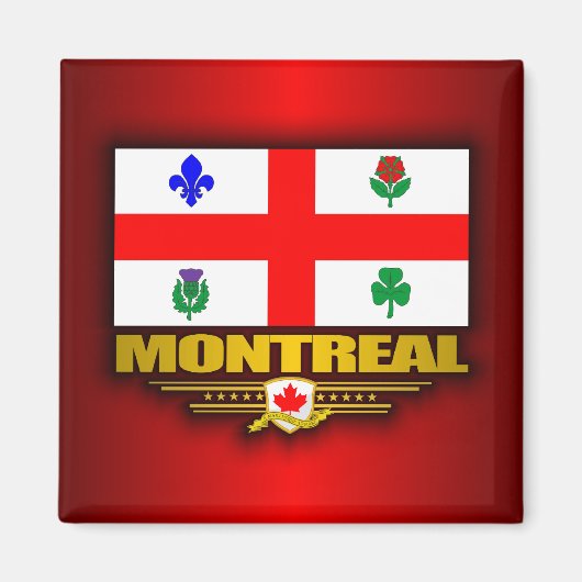 Montrealer Flagge Magnet (Vorne)