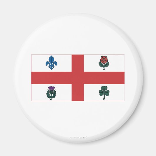 Montrealer Flagge Magnet (Vorne)