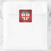 Montrealer Flagge Quadratischer Aufkleber (Tasche)