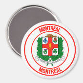 Montrealer RundEmblem Magnet (Vorderseite/Rückseite)