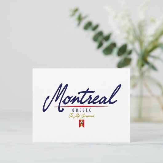 Montrealer Script Postkarte (Stehend Vorderseite)