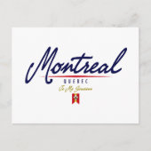 Montrealer Script Postkarte (Vorderseite)