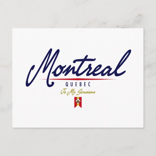 Montrealer Script Postkarte (Vorderseite)