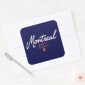 Montrealer Script Quadratischer Aufkleber (Umschlag)