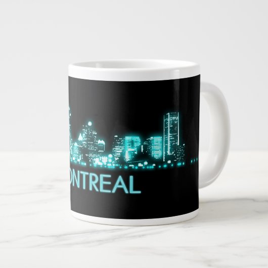 Montrealer Skyline Jumbo-Tasse (Vorderseite Rechts)