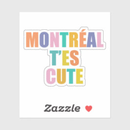 Montrealer Stadttypografie modern farbenfroh Aufkleber