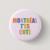 Montrealer Stadttypografie modern farbenfroh Button (Vorderseite)
