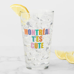 Montrealer Stadttypografie modern farbenfroh Glas