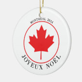 Montrealweihnachtsverzierung 2014 (Joyeux Noël) Keramikornament (Links)