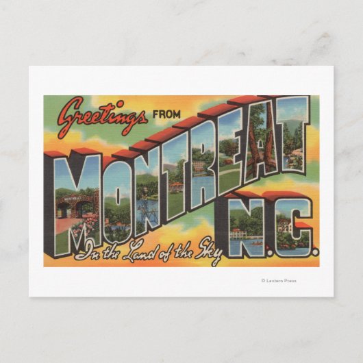 Montreat, North Carolina - Große Briefszenen 2 Postkarte (Vorderseite)