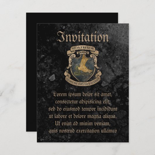 Montresor-Wappen Einladung (Vorne/Hinten)