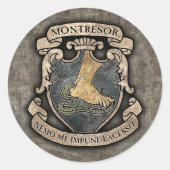 Montresor-Wappen Runder Aufkleber (Vorderseite)