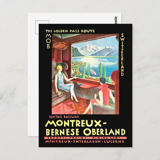 Montreux, Bernese-Oberland, Schweiz Postkarte (Vorne/Hinten)