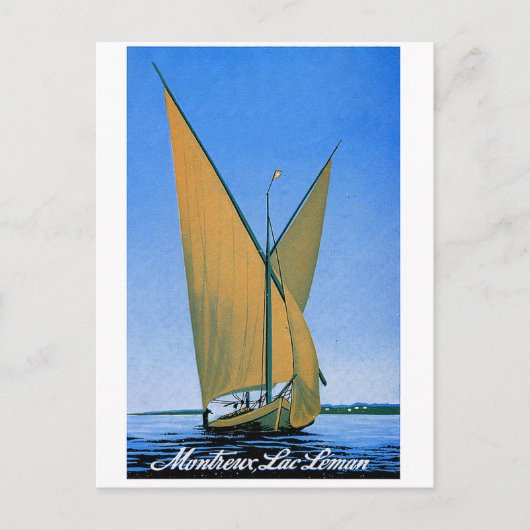 Montreux, Genfersee, Schweiz, Vintage Postkarte (Vorderseite)