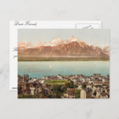 Montreux, Savoy Mountains, Genfer See, Schweiz Postkarte (Vorne/Hinten)